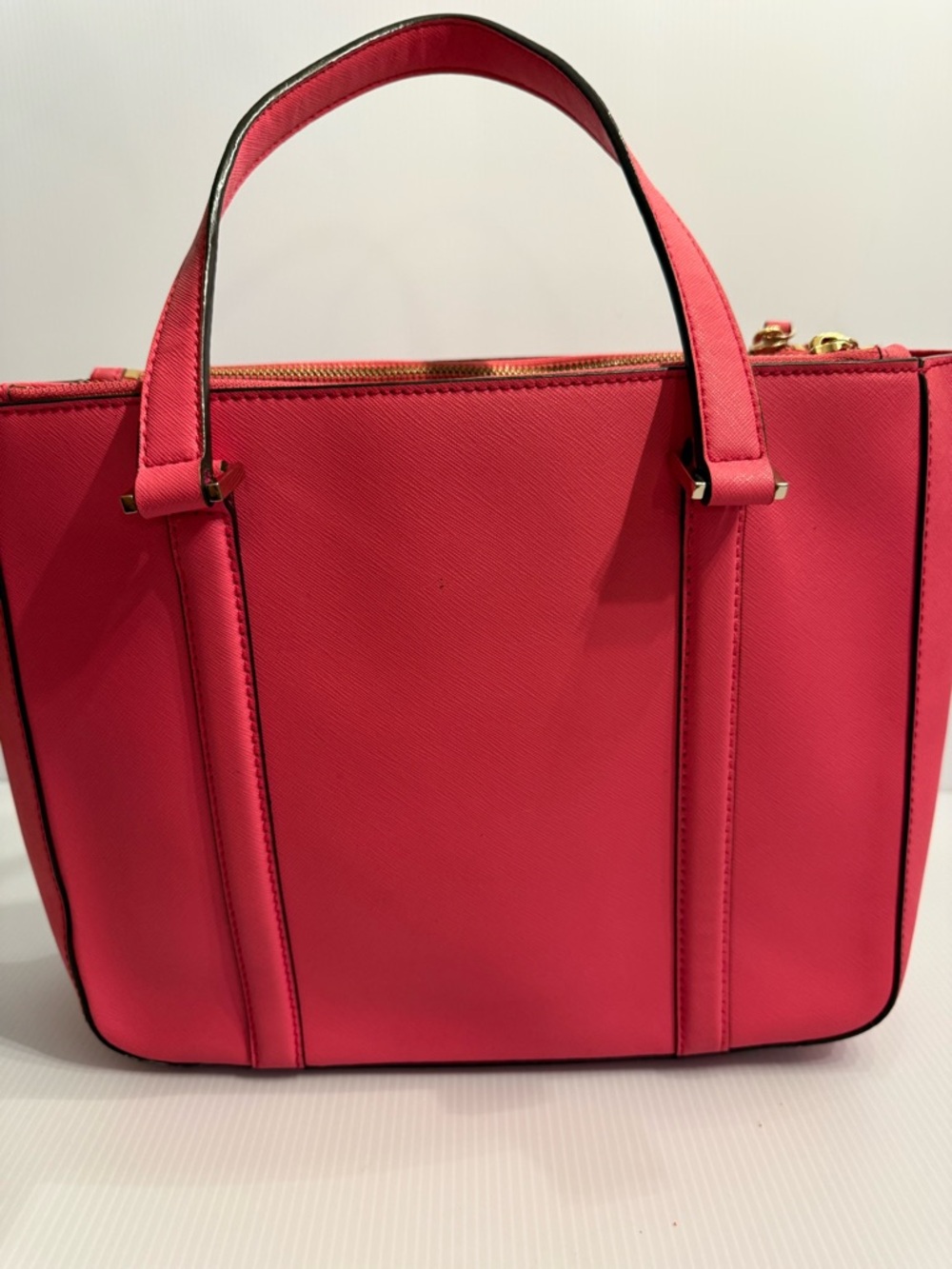 Kate Spade Raspberry Leather Tote Handbag - Picture 2 of 16